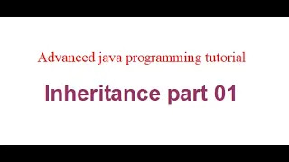 Inheritance part 1 Advanced java Programming tutorial in Bangla