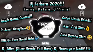 Download Dj Terbaru 2020🔊🎶Dj Alive (Slow Remix Full Bass) Dj Nansuya x Nadif Fiki | Cocok Untuk Quotes🔥 MP3