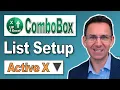 How to Setup an Active X ComboBox List