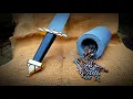 Wootz Viking SWORD made from old Drills and ball bearings