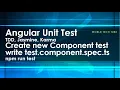 Angular Unit Test Example Create Component and write the spec file for unit test from scratch