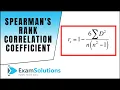 Spearman s Rank Correlation Coefficient ExamSolutions Maths Revision