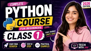 Python Course Class 1 Learn Python From Scratch in 2026 Python Tutorial for Beginners