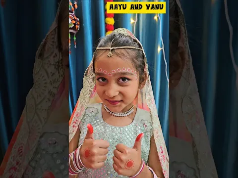 GRWM as Radha ji ❤️🥰 #aayuandvanu #shorts #janmashtami