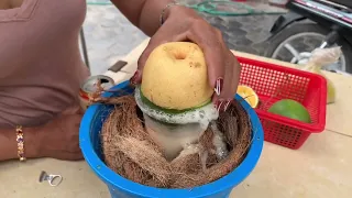 New technique of grafting oranges with pear and surprise you