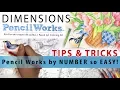 Pencil Coloring Tips tricks DIMENSIONS by numbers