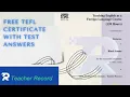 TEFL Certificate Test Answers Module 3 Comprehensive Guide
