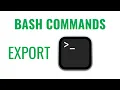 Bash Commands - export command