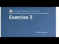 Using Macros Exercise 3