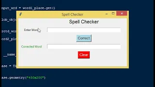 Spell Checker App using Tkinter in Python