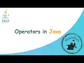 Operators in Java Java Tutorial