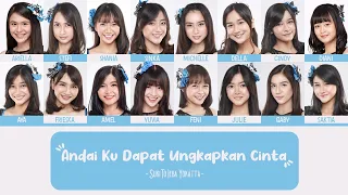 jkt48 andai ku dapat ungkapkan cinta suki to ieba yokatta color coded lyrics idn eng kan 