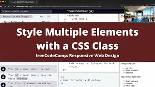Style Multiple Elements with a CSS Class Basic CSS freeCodeCamp tutorial