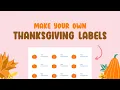 How to make Thanksgiving labels