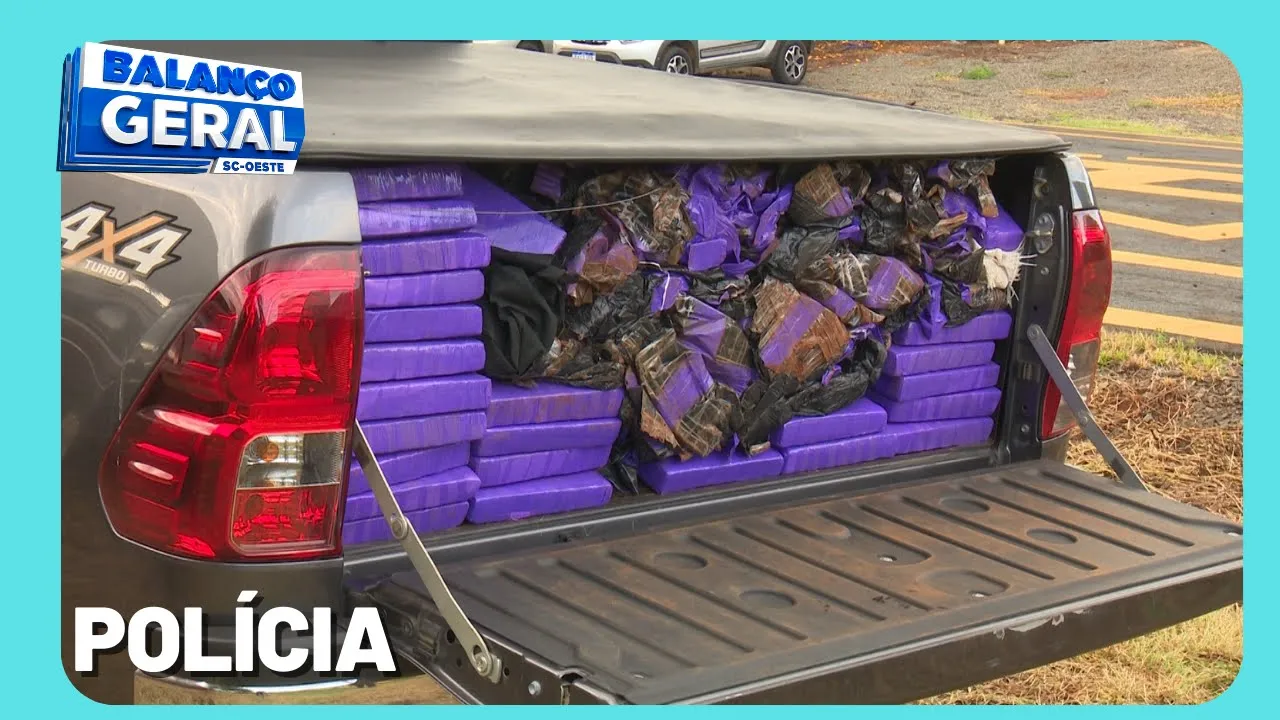 PRF faz apreensão de 734 Kg maconha na SC-157 em Coronel Freitas