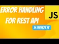 Error Handling in node js Create Custom errors