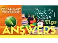 VOCABULARY WORKSHOP ANSWER KEY Levels C D E F G NO SURVEY