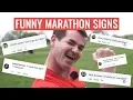 The BEST and FUNNIEST Supporter Signs Spotted At A Marathon