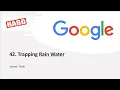 42 Trapping Rain Water Hard Google interview Question
