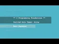 1 3 Derived Data Types Array