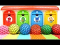 Download Lagu Satisfying Video | How I Made 6 Balls to Create Rainbow Beads with ASMR Sound in 4 Color ASMR Garage