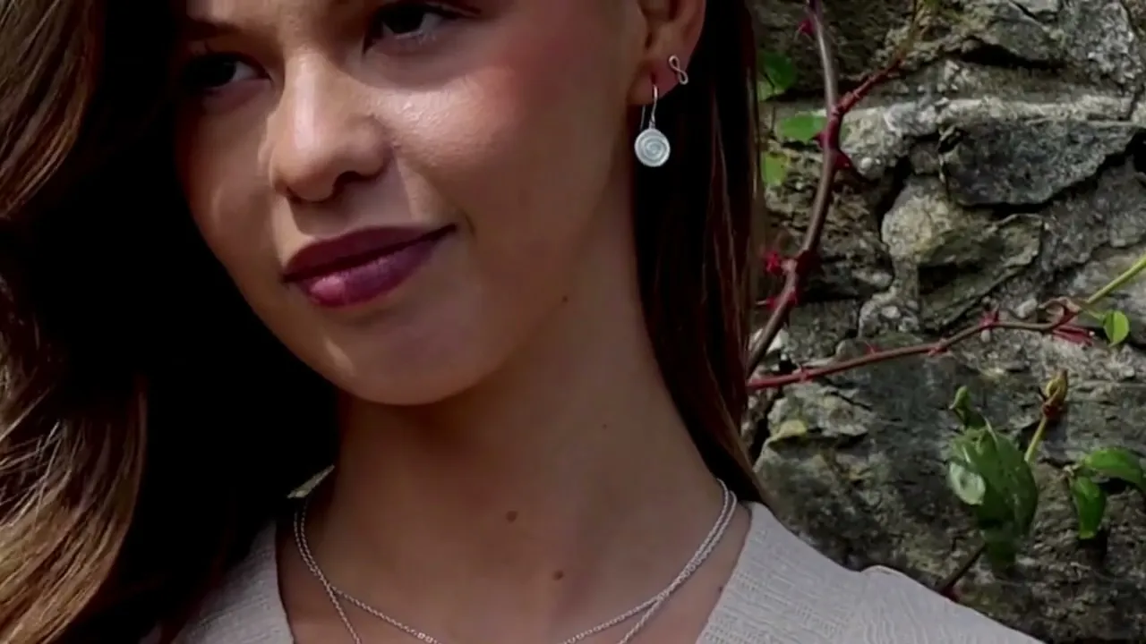 Celtic Spiral Silver Drop Earrings (Symbolising Joy)