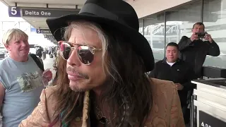 Steven Tyler talks about possibly coming back as American Idol judge while departing at LAX Airport