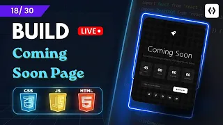 Day Coming Soon page HTML CSS JS