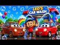 Car Wash Song for Kids Leo the Monkey Washes a Dirty Red Car Nursery Rhymes