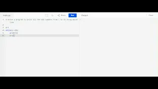 Print Odd numbers 1 - 20 using while loop with Python
