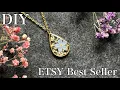 Resin Jewelry Tutorial DIY Etsy BEST SELLER UV Resin Flower Necklace