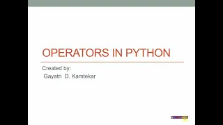 Operators in Python with examples Programming with Python 22616