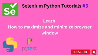 5 Maximize and Minimize browser window Selenium Python