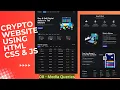 Create a Responsive Crypto Website using HTML CSS JavaScript with Source Code Media Queries