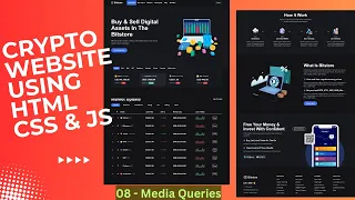 Create a Responsive Crypto Website using HTML CSS JavaScript with Source Code Media Queries
