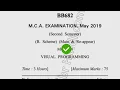 2019 Dcrust MCA 2nd Sem Visual Programming Question Paper