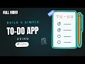 Build a Full-Stack To-Do App HTML CSS JavaScript Frontend Python Backend 2025