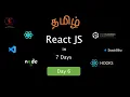 Handling Events in Tamil Conditional Rendering Day 6 React JS for Beginners Tamil Skillhub