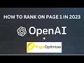 Page Optimizer Pro Chat GPT How to Use Both for PAGE 1 SEO Rankings