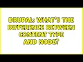 Drupal What s the difference between content type and node 2 Solutions