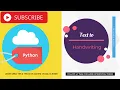How Convert text to handwriting using Python PYTHON