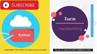 How Convert text to handwriting using Python PYTHON