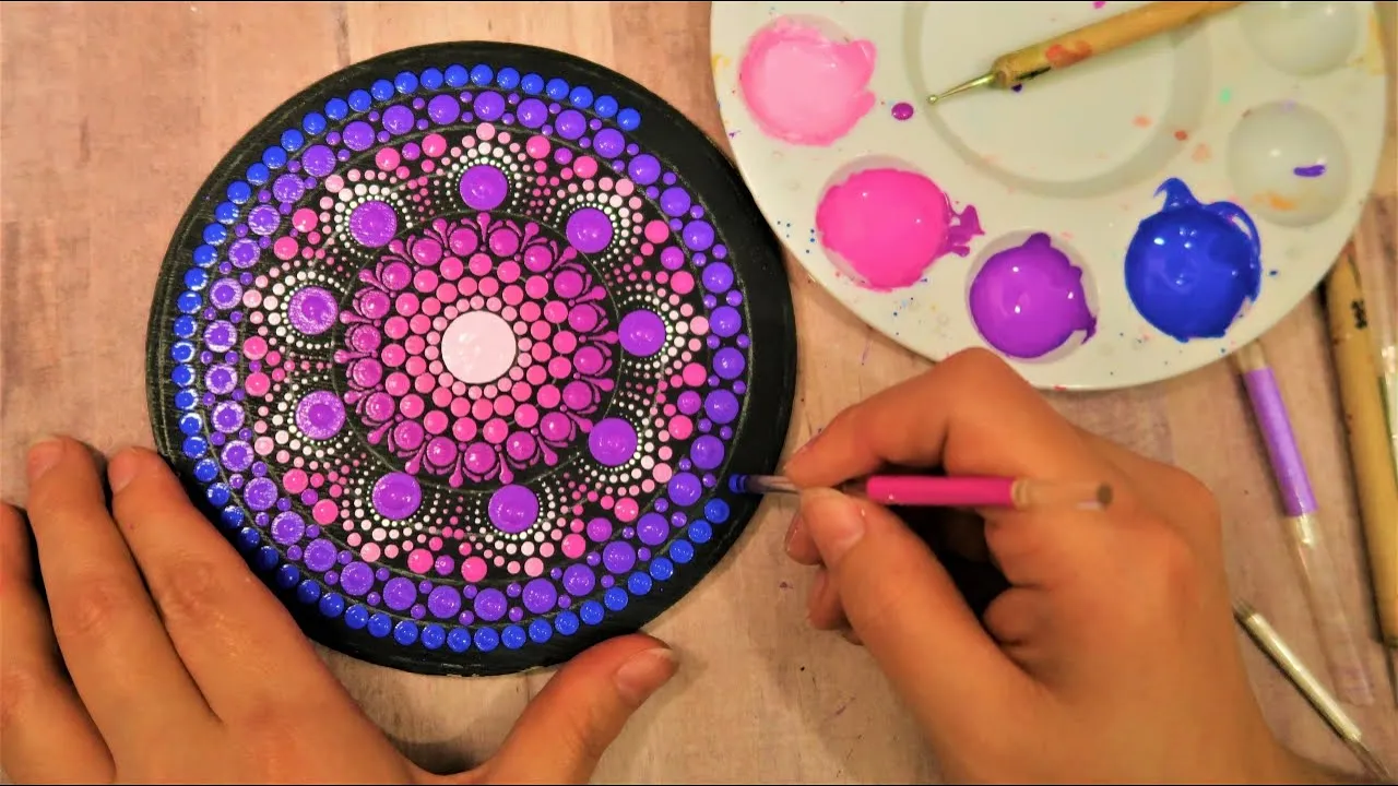 SIMPLE Dot Mandala Painting For BEGINNERS | Lydia May