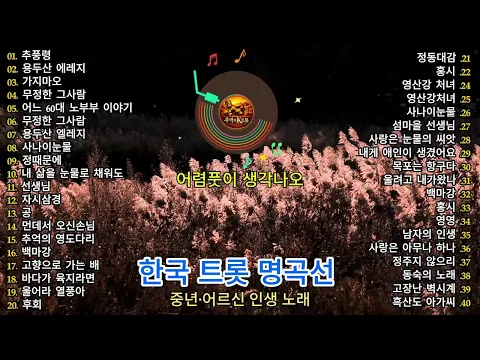 Video Thumbnail: π€ νκ΅ μ ν΅ νΈλ‘νΈ λͺ
곑 λͺ¨μ π νμ Β· μ¬λμ΄λλ¬Ό Β· λμμ λ
Έλ μ€λ
Β·μ΄λ₯΄μ μΈμ νΈλ‘νΈ 50Β·60λ μΈμ λ
Έλ #νΈλ‘νΈ #κ°μ±νΈλ‘νΈ #μΈμνΈλ‘νΈ