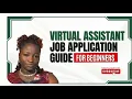 Job Application Guide for Beginner Virtual Assistant