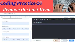 Coding Practice-26 Remove the Last Items NxtWave ccbp