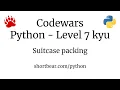 Codewars - Python