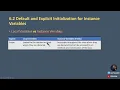 DS230 IT232 CS230 Object Oriented Programming Part 6-2 Initialization of Instance Variables