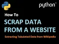 Python program to scrap data from websites Extract tabulated data from search result on Wikipedia