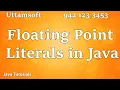 floating point literals in java